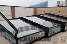 سقف متحرک استخر سقف متحرک المینیومی در شهریار